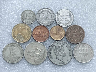 第一海外回流一元起拍收藏 散集专场  第273期 - 哥伦比亚不同版本硬币 11枚