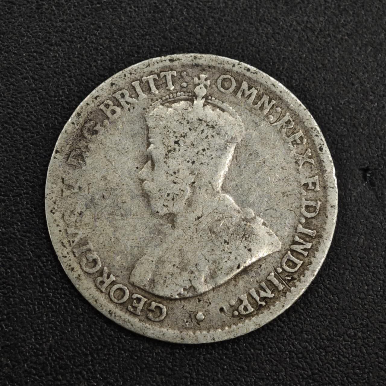 【淘币小摊】限时拍第八百一十二拍  小银币场  满百包邮可预留两周  周一统一发货  澳大利亚1921年乔治五世3便士银币