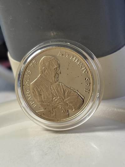 梵蒂冈2014年文艺复兴米开朗基罗逝世纪念金币，917金，6克，发行2400枚，有氧化点，金价5282