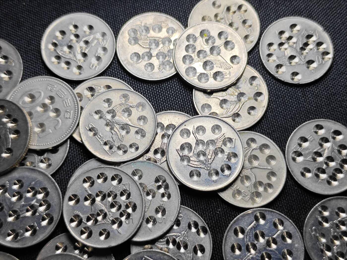 KK钱币收藏小铺 （套币 好品/批量散币 银币）专场  2月预留时间 周末发货  韩国500韩元46枚 试机币