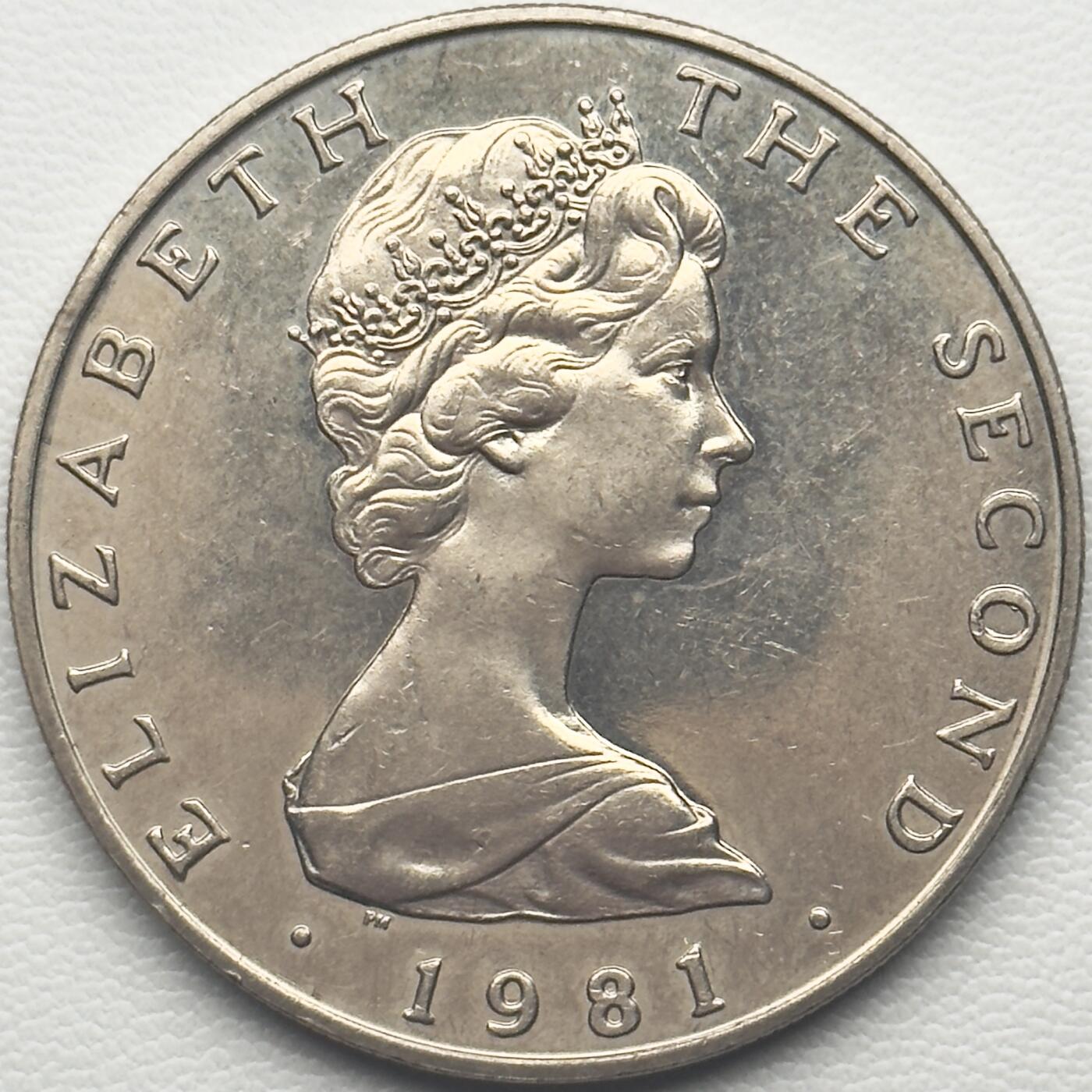 ＜小葵钱铺＞第66期·散币·银币场·满200包邮，不寄存·12月1号发货 马恩岛1981年5镑硬币