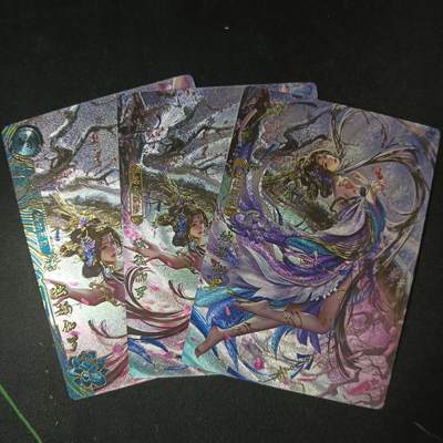 花开卡拍第61期（3月7号周六截拍，品控勿拍!!!拍品不寄存，运费5元（新疆需补运费差价或顺丰到付），自制卡难免瑕疵，可能存在轻微撞角爆边等出厂瑕疵，品控介意勿拍！） - 卡玩帕克 百花谱 独孤伽罗 粗闪3张