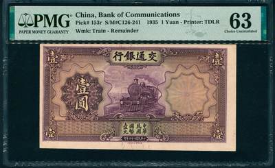 上海炎玺拍卖 玺润山河 第二场 - 民国二十四年交通银行壹圆