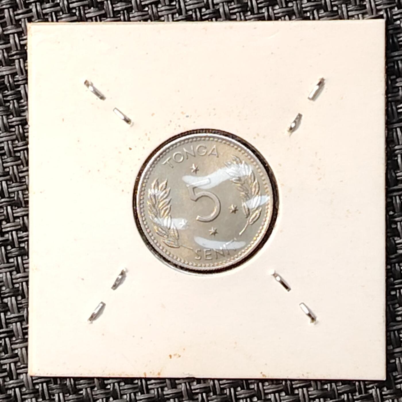 布加迪🐬～世界钱币(上海)🌾第 262 期 /  各国套币和散币 汤加🇹🇴 1968年 5分