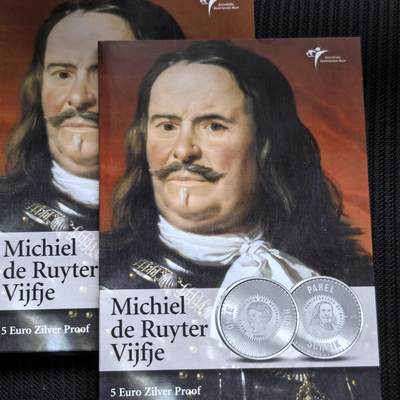 道一币馆币章第一百五十六场 - 原包装 荷兰2007年海军上将鲁伊特诞辰400周年5欧元精制银币