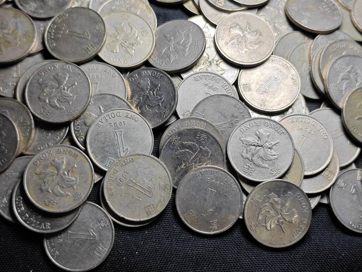 KK钱币收藏小铺 （套币 好品/批量散币 银币）专场  2月预留时间 周末发货  香港1元126枚一组