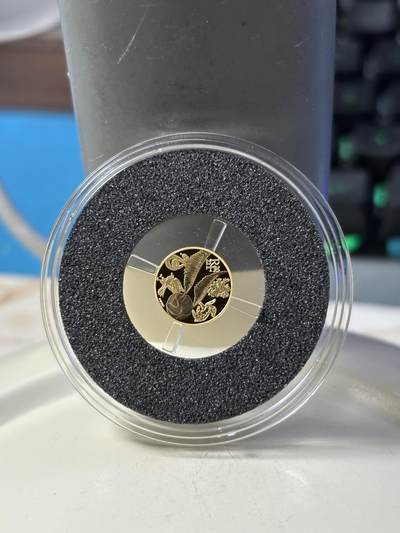 第183期拍卖 - 法国2022年哈利波特系列飞贼0.5克精制纪念小金币，0.5克，999金，发行2500枚，有氧化红点