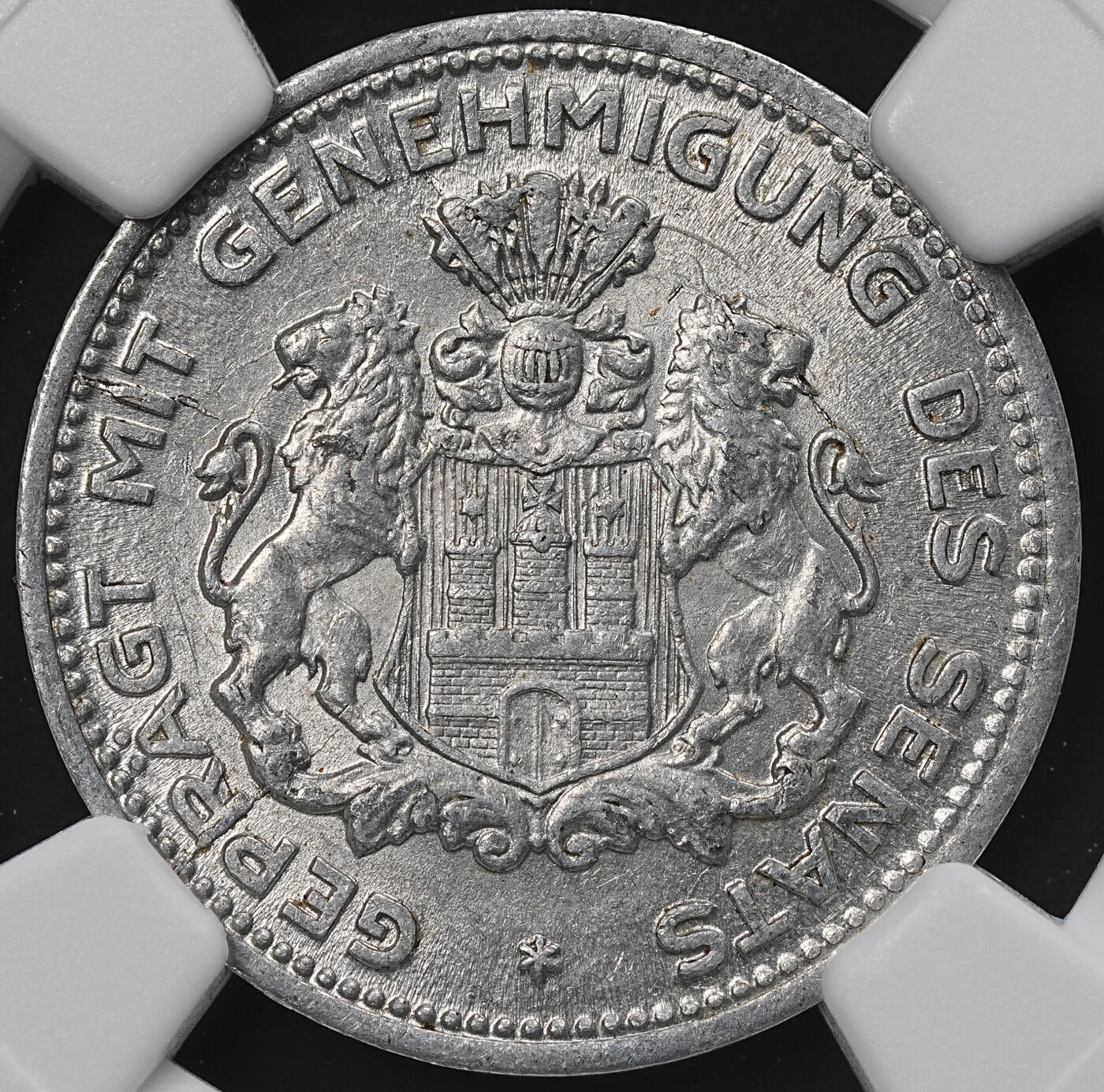 修遠堂世界钱币第九十五期 NGC MS64 1923年德国紧急时期汉堡25万马克