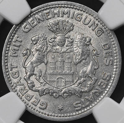 修遠堂世界钱币第九十五期 - NGC MS64 1923年德国紧急时期汉堡25万马克