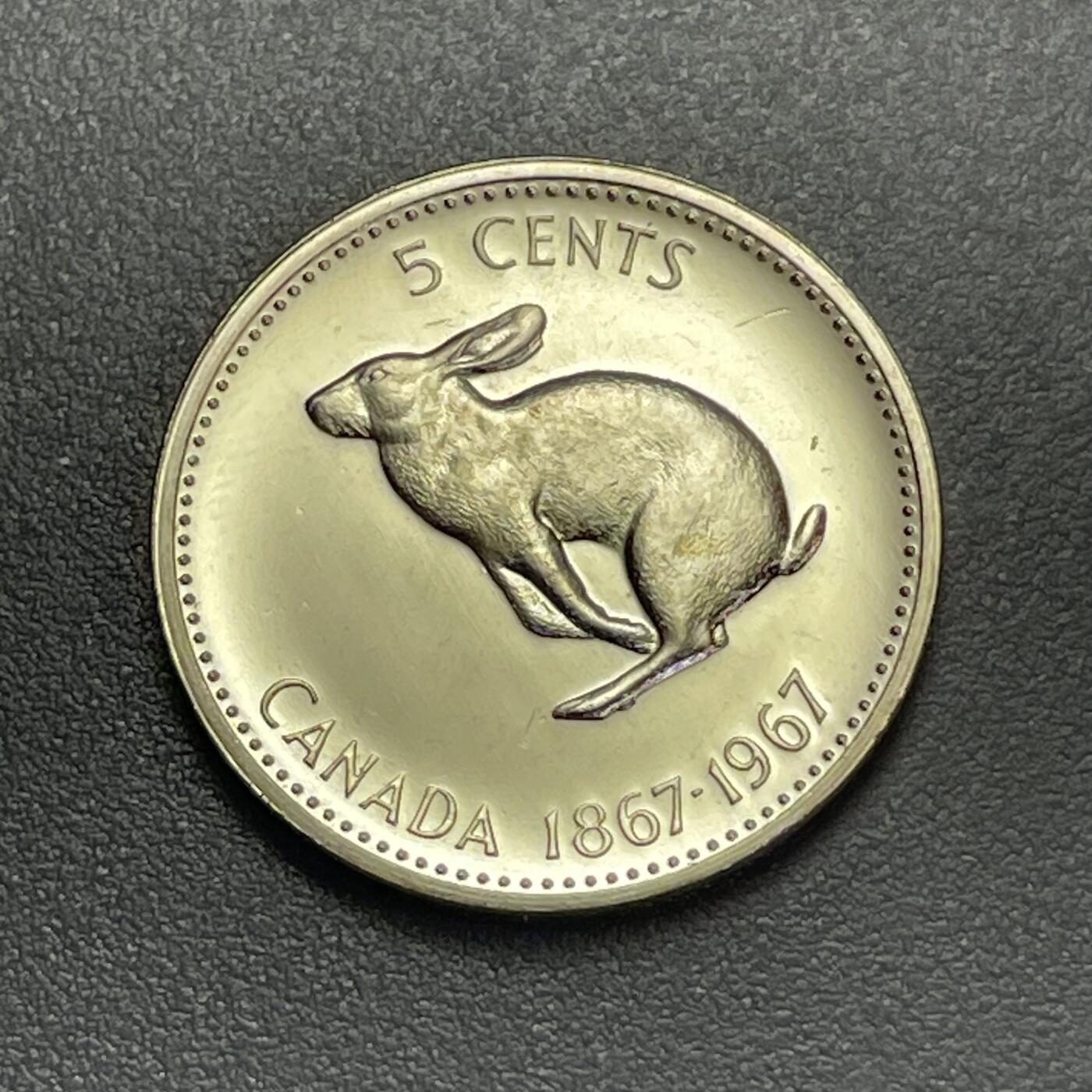 回流1130  全新 加拿大1967年5分 加拿大联邦成立100周年 白靴兔