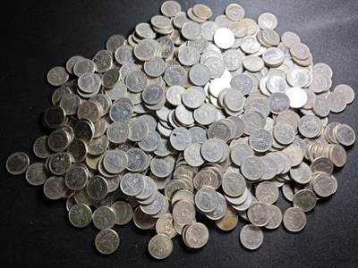 KK钱币收藏小铺 （套币 好品/批量散币 银币）专场  2月预留时间 周末发货 -  英国5便士401枚 面值20.05镑