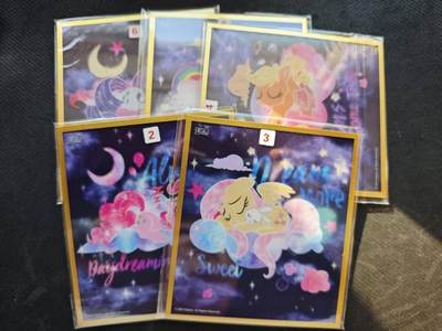 龙虎卡牌六五场 （无佣金，周六结拍，欢迎送拍） - 方形色纸5张 卡游小马宝莉