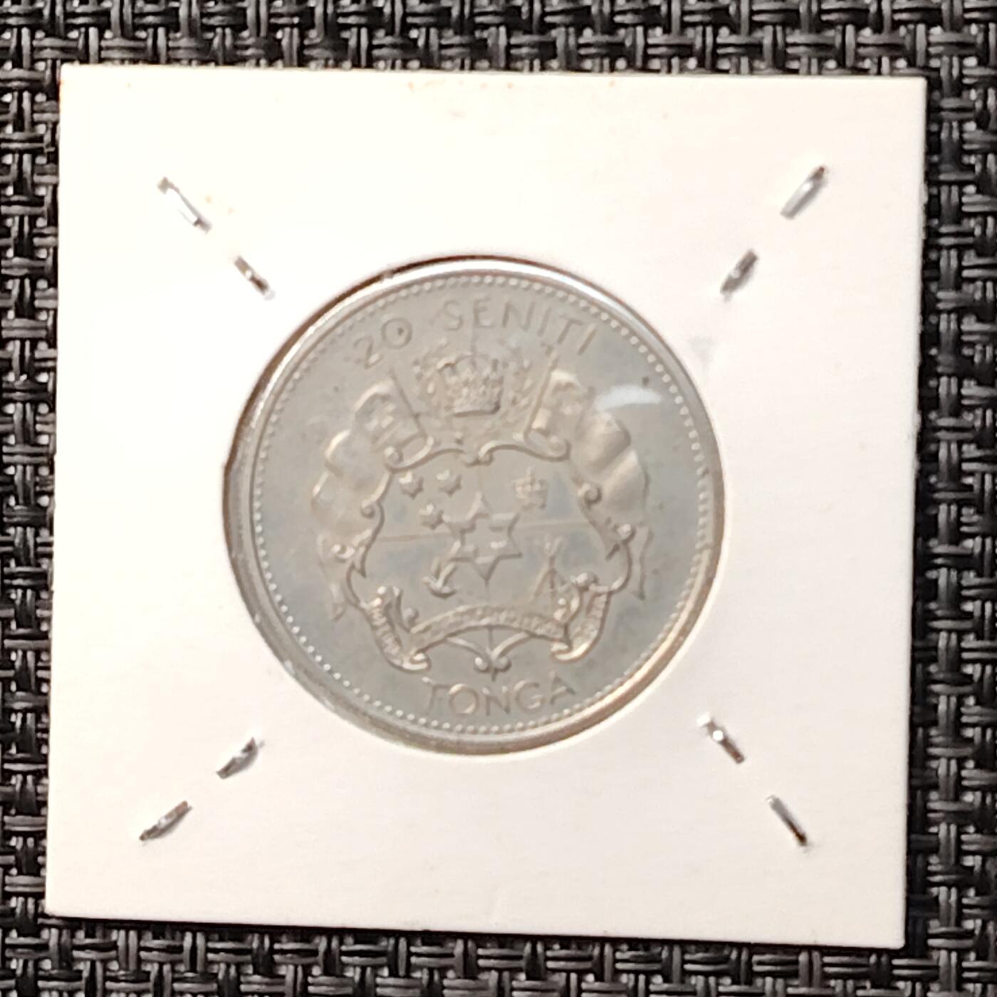 布加迪🐬～世界钱币(上海)🌾第 262 期 /  各国套币和散币 汤加🇹🇴 1968年 20分