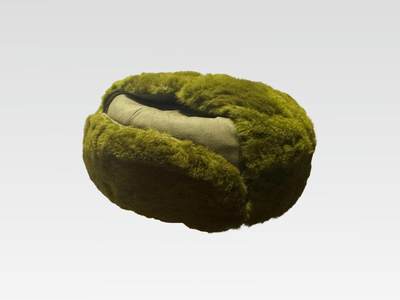 【第貳場】近代勋奖章徽章服饰杂项专场 - 鸭绿江畔 保家卫国—高级军官纬毛冬帽—编织物内胆