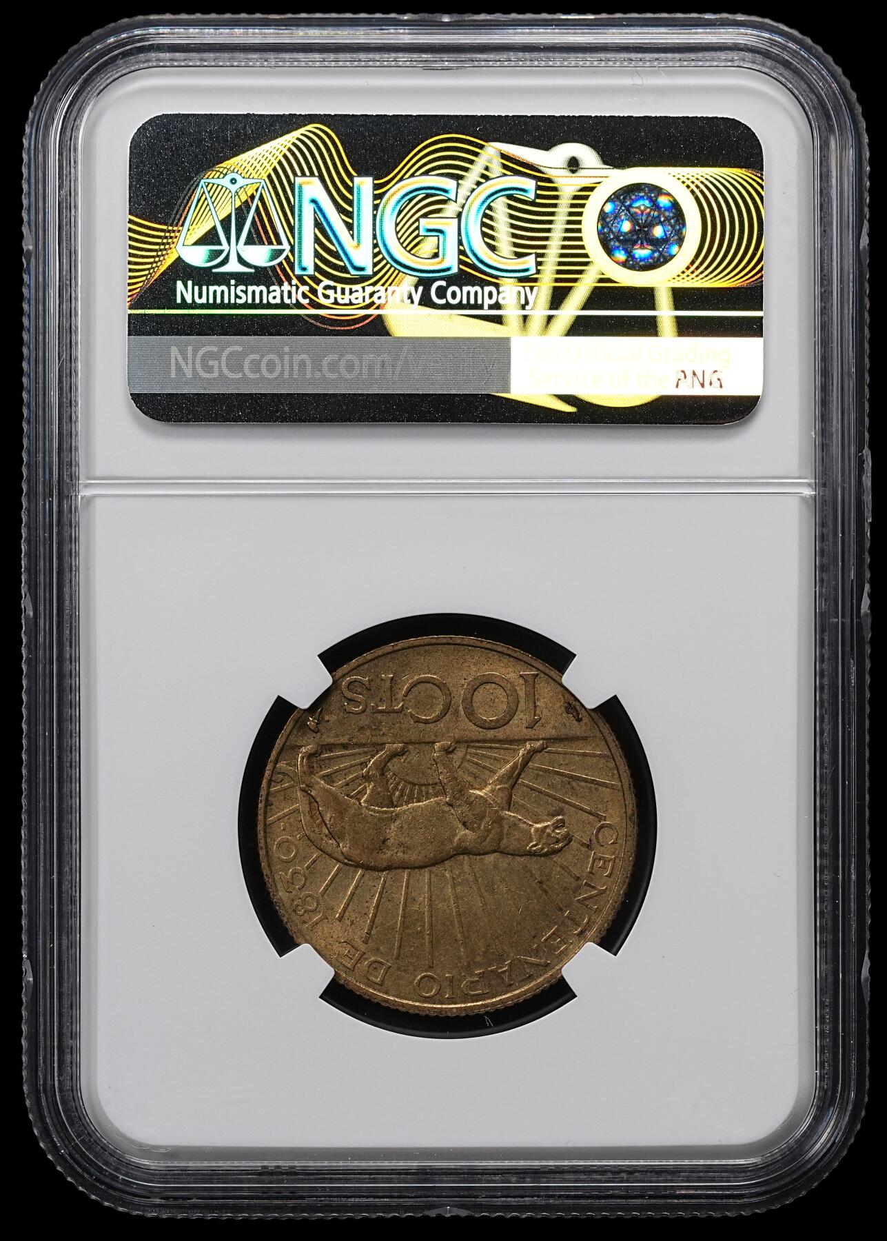 修遠堂世界钱币第九十五期 NGC MS63 1930年乌拉圭10分