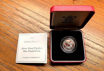 纫秋兰以为佩·凡希社微拍感恩专场 - 2007英国盖茨黑德千禧桥加厚1镑银币，原厂盒证全品