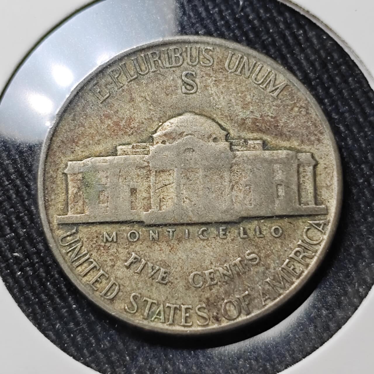 KK钱币收藏小铺 （套币 好品/批量散币 银币）专场  2月预留时间 周末发货  1945美国5分银币 S厂