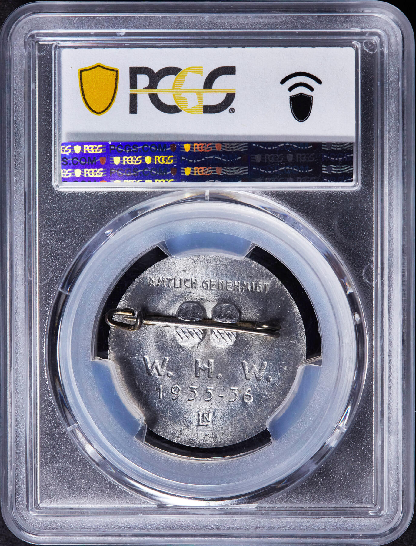 【俄甄集藏】2025年(045)12-03 星期三 晚 19:30 全场包邮 德国第三帝国1936年纪念总理铝质纪念徽章，PCGS MS63，加厚盒，联系客服或前往对应官网进行查询