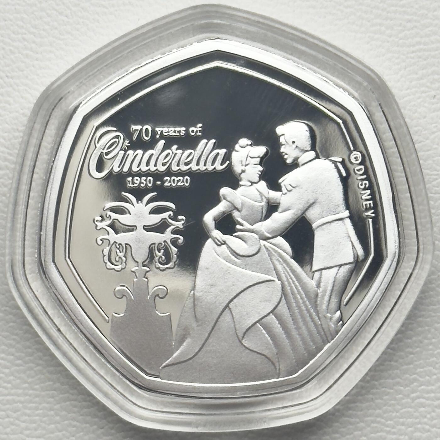 ＜小葵钱铺＞第66期·散币·银币场·满200包邮，不寄存·12月1号发货 库克群岛2020年灰姑娘70周年25分卡装镀银类精制纪念币