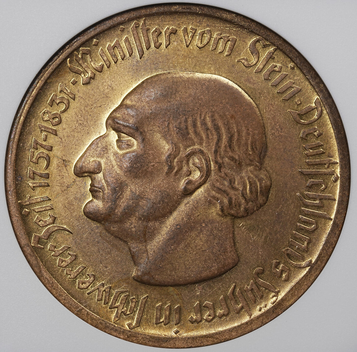 修遠堂世界钱币第九十五期 NGC MS62 1923年德国紧急时期威斯特法伦1万马克大马币