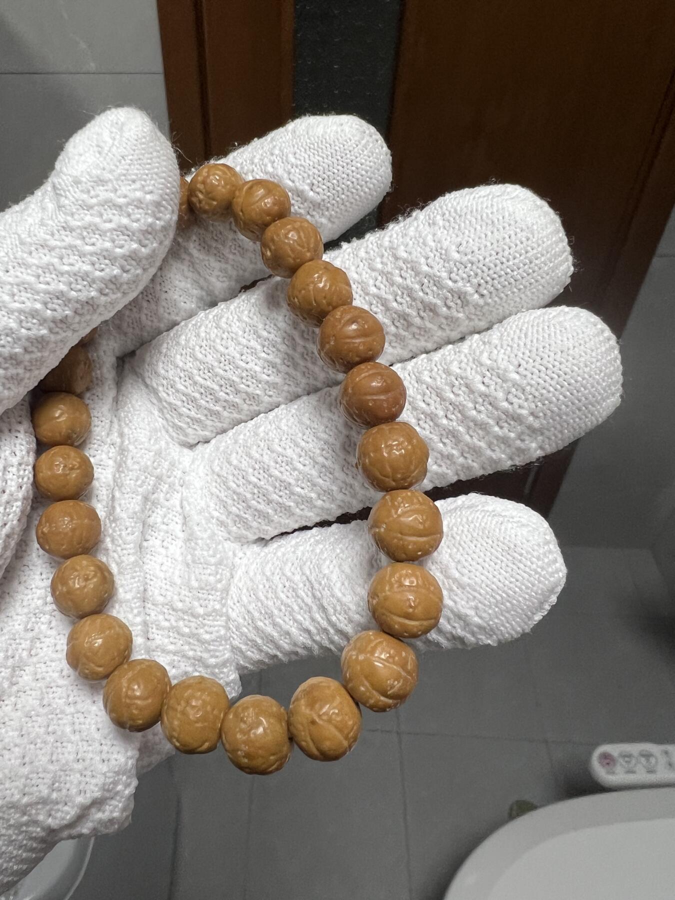 零元拍：猴头精雕凤眼手串10MM，润到没朋友