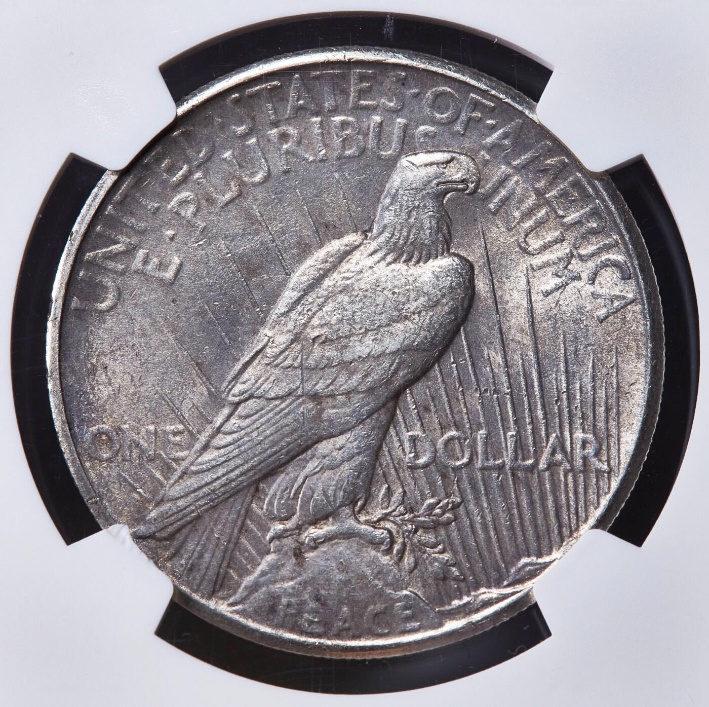 【俄甄集藏】2025年(045)12-03 星期三 晚 19:30 全场包邮 美国1926年无厂标和平1美元大银币，NGC AU58，黄油彩，转光品相，稀少年号