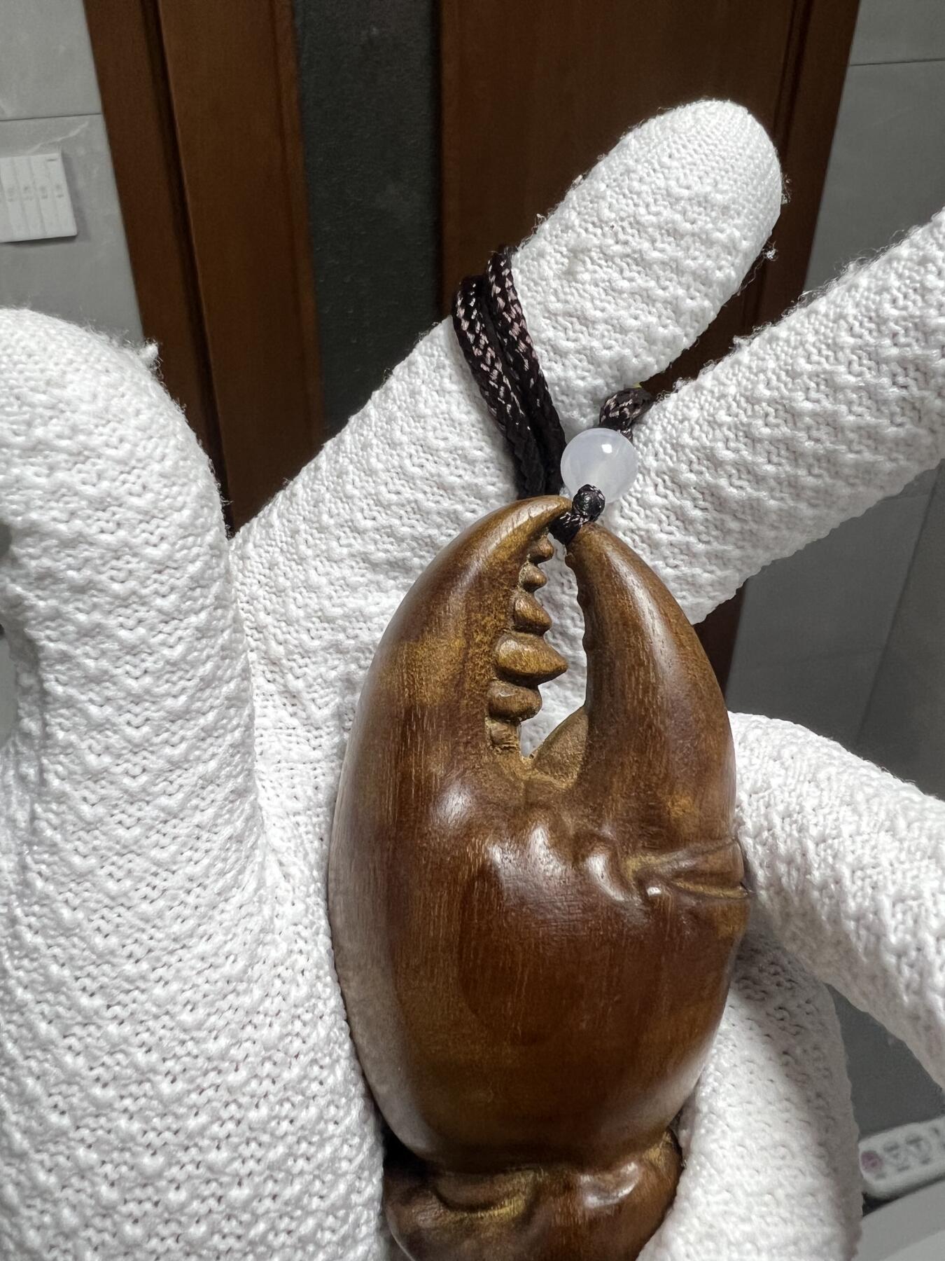 零元拍：金丝楠 马上有钱 雕件手把件小金块，满手留香金丝流溢。80/31/40MM