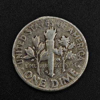 【淘币小摊】限时拍第八百一十二拍  小银币场  满百包邮可预留两周  周一统一发货  - 美国1950年罗斯福10分银币