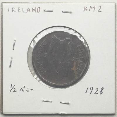 ＜小葵钱铺＞第66期·散币·银币场·满200包邮，不寄存·12月1号发货 - 爱尔兰1928年母猪和小猪1/2便士铜币