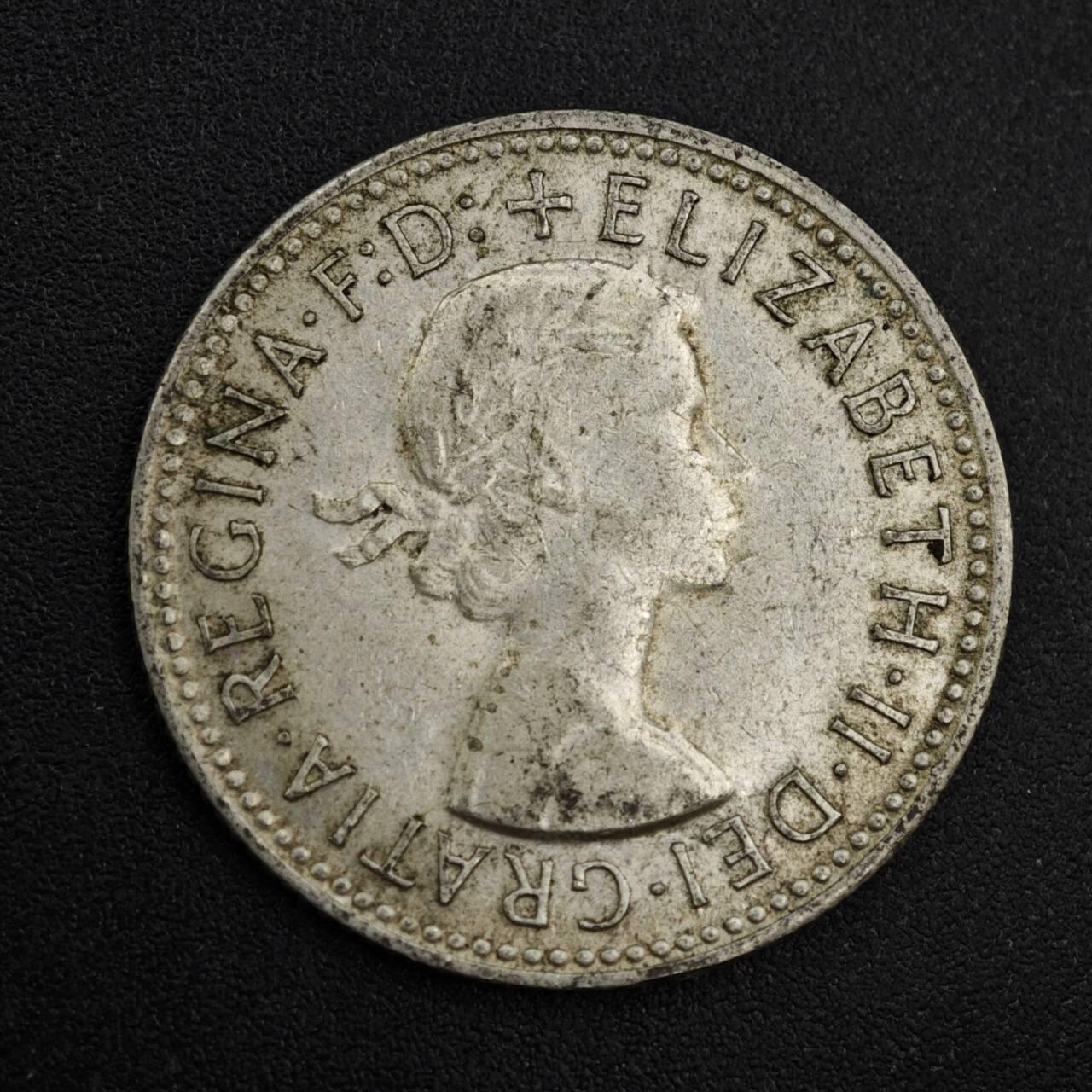 【淘币小摊】限时拍第八百一十二拍  小银币场  满百包邮可预留两周  周一统一发货  澳大利亚1961年伊丽莎白二世一先令银币