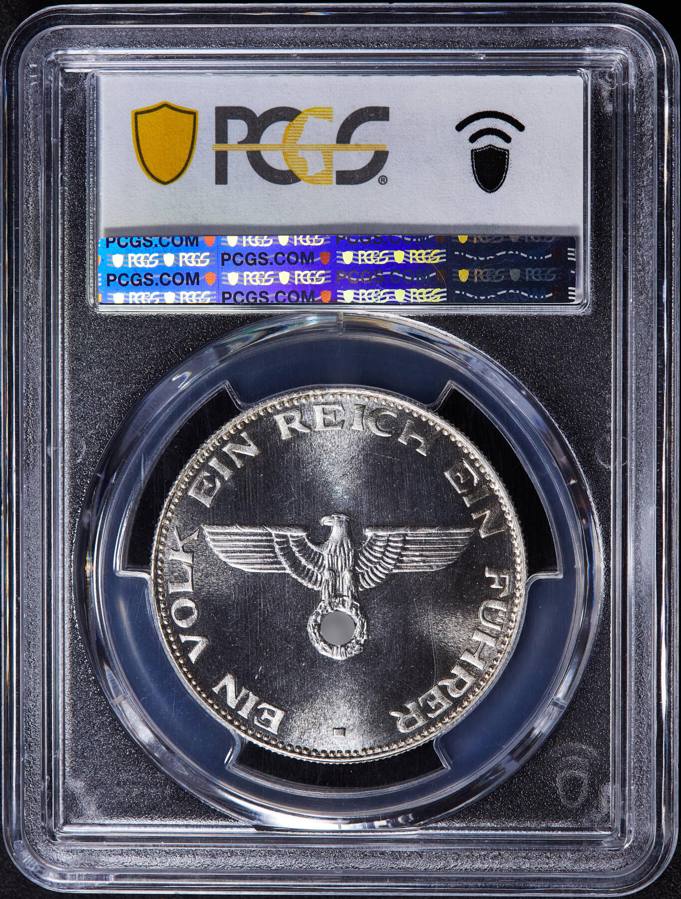 【俄甄集藏】2025年(045)12-03 星期三 晚 19:30 全场包邮 德国1989年纪念1945年总理精制镀银铜章，PCGS SP66，亚军分，顶级状态，经典品种，原图联系客服或前往对应官网进行查询，盒子边角有小磕碰