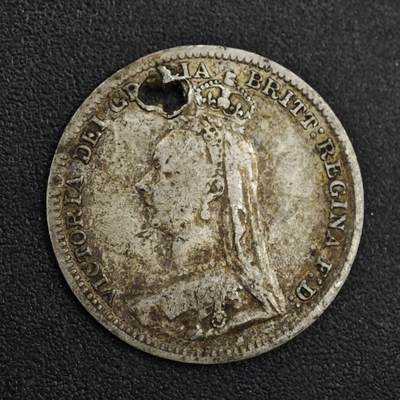 【淘币小摊】限时拍第八百一十二拍  小银币场  满百包邮可预留两周  周一统一发货  - 英国1891年维多利亚3便士银币