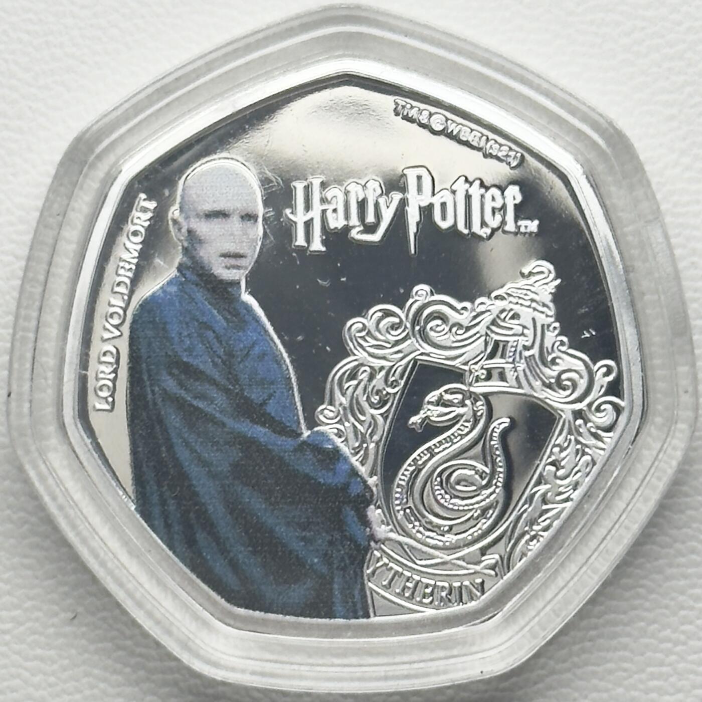 ＜小葵钱铺＞第66期·散币·银币场·满200包邮，不寄存·12月1号发货 〈发行量19999〉库克群岛2021年哈利波特·伏地魔25分彩色镀银类精制纪念币