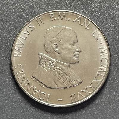 回流1130 - 全新 梵蒂冈1987年100里拉 天使报喜/教皇保罗二世