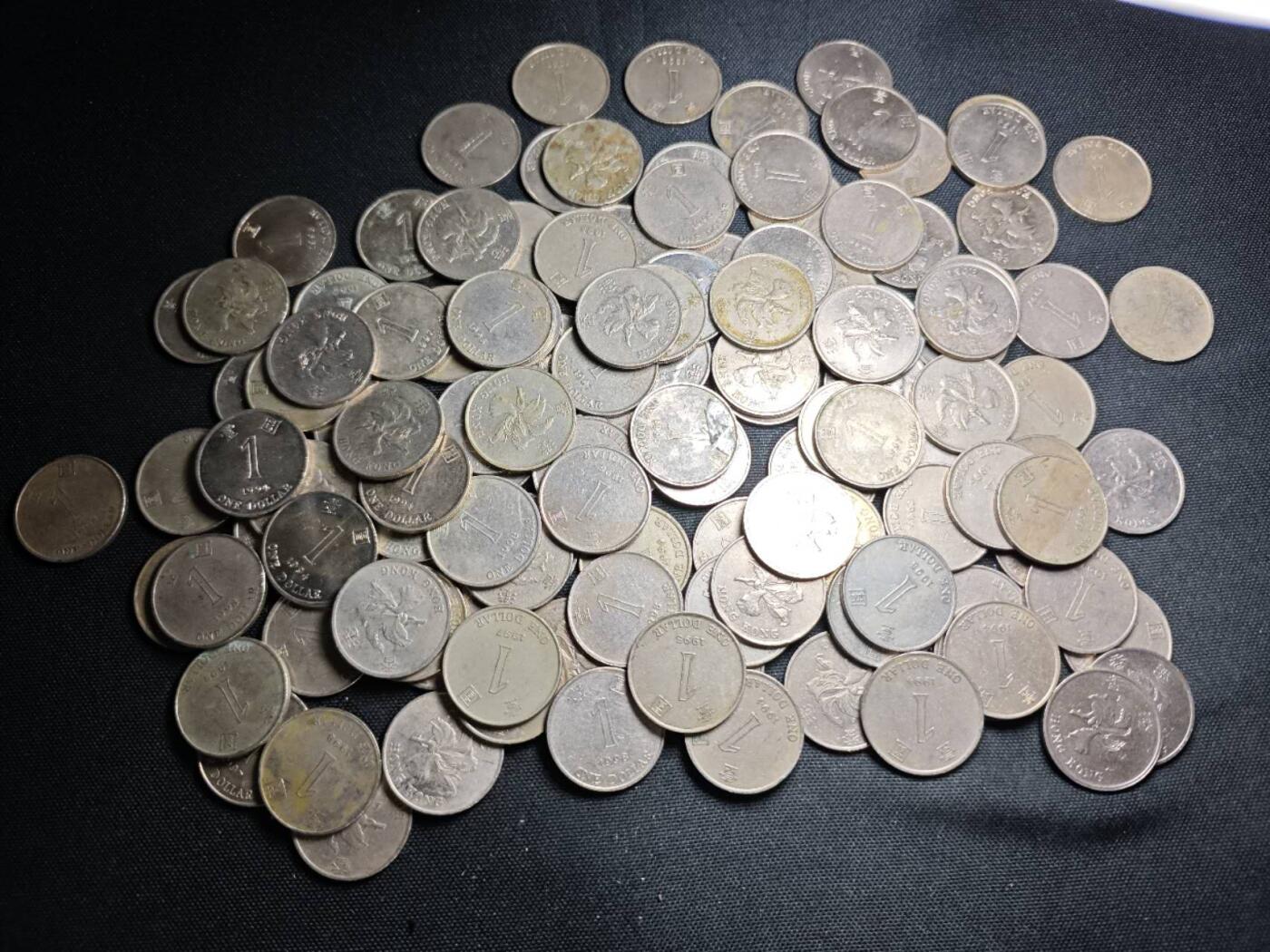 KK钱币收藏小铺 （套币 好品/批量散币 银币）专场  2月预留时间 周末发货  香港1元126枚一组