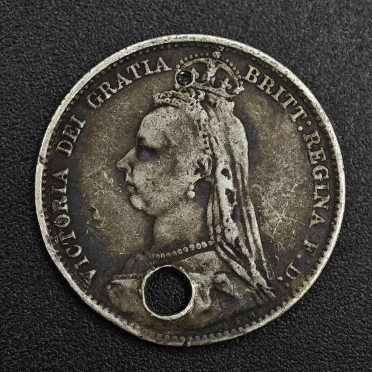 【淘币小摊】限时拍第八百一十二拍  小银币场  满百包邮可预留两周  周一统一发货  英国维多利亚6便士银币