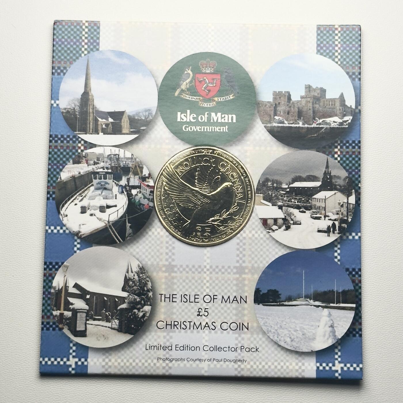 ＜小葵钱铺＞第66期·散币·银币场·满200包邮，不寄存·12月1号发货 马恩岛2017年圣诞节·鸽子5镑卡装纪念币