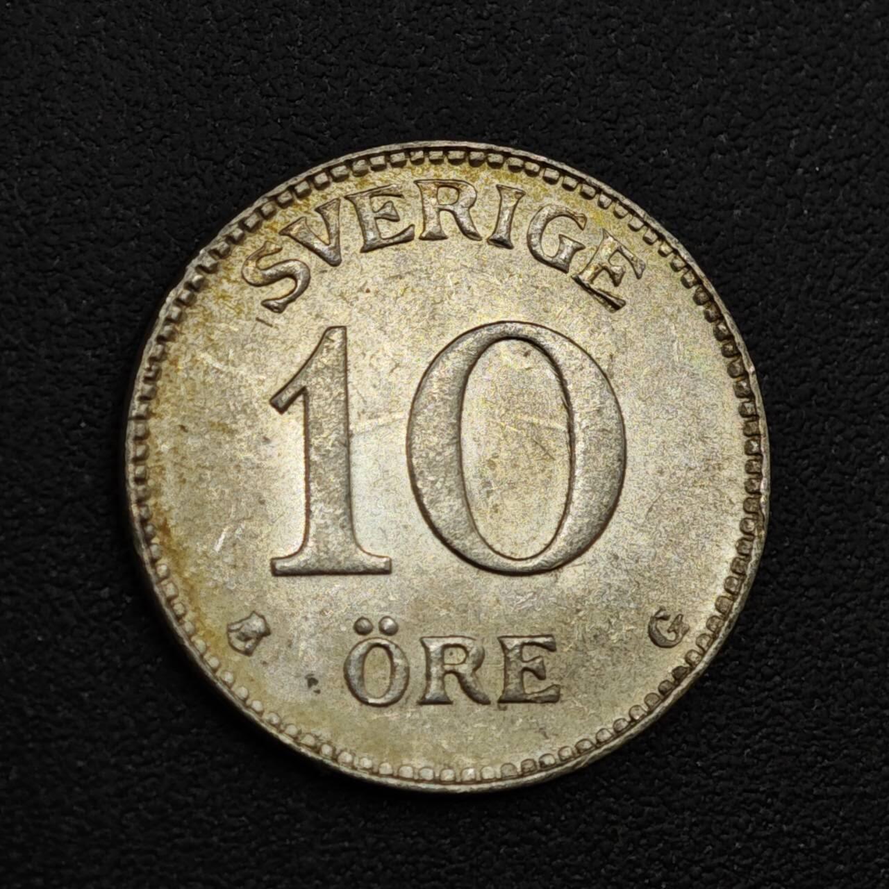 【淘币小摊】限时拍第八百一十二拍  小银币场  满百包邮可预留两周  周一统一发货  瑞典1935年10欧尔银币原光品