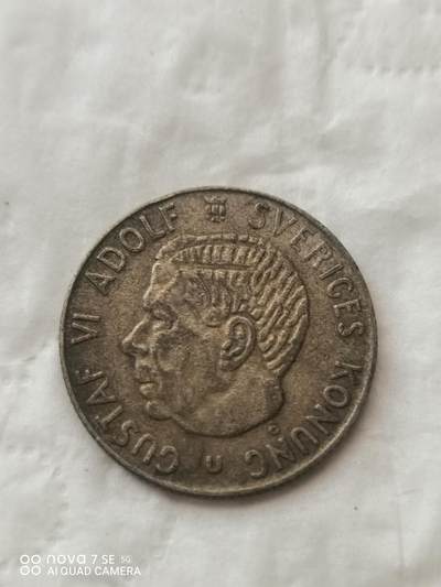 外国钱币 - 65年瑞典1克郎