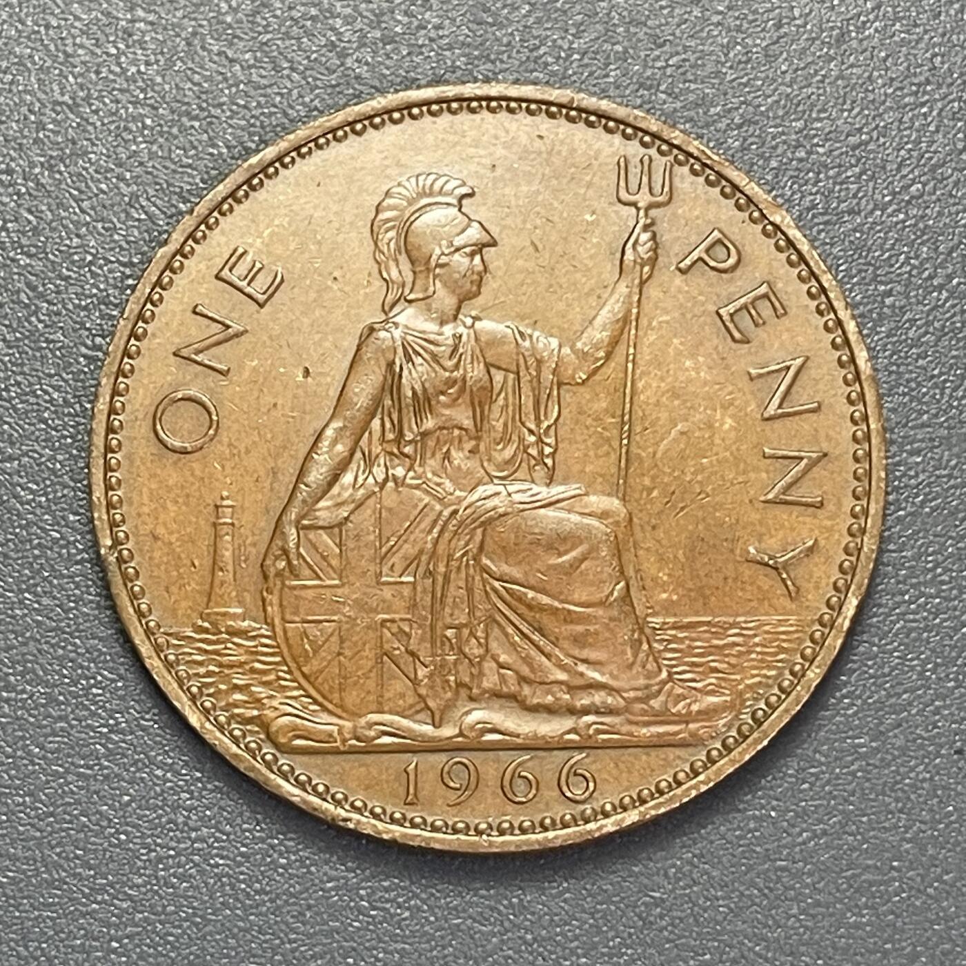 回流1130 英国1966年1便士铜币 