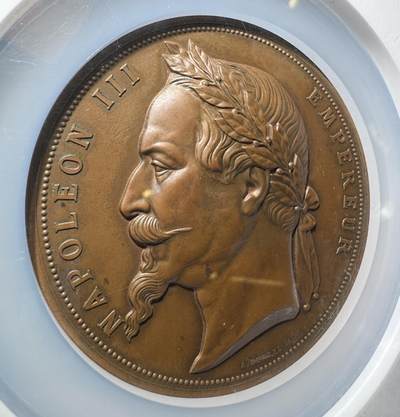  1862年法国交趾支那战役大铜章 NGC-MS64BN  1862年法国交趾支那战役大铜章 NGC-MS64BN
