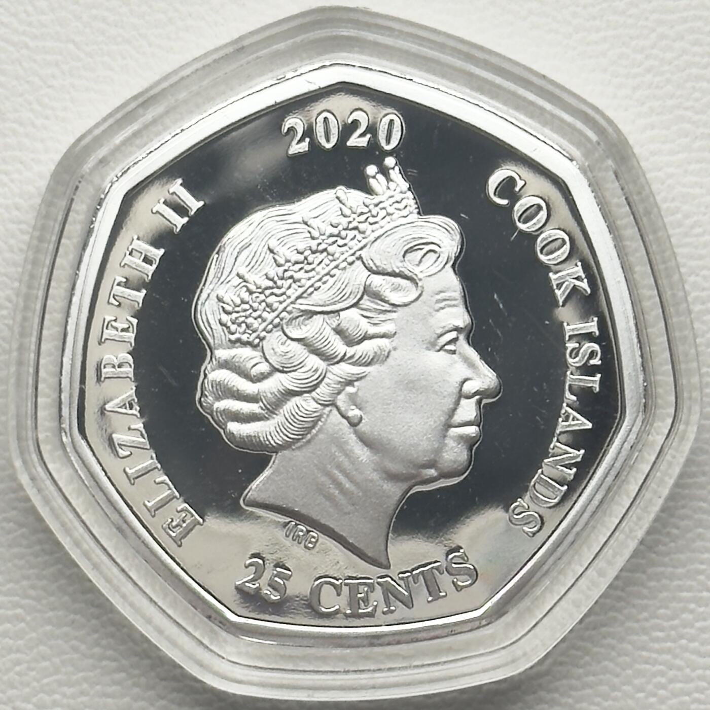 ＜小葵钱铺＞第66期·散币·银币场·满200包邮，不寄存·12月1号发货 〈发行量19999〉库克群岛2020年迪士尼幻想曲80周年·飞马25分彩色镀银类精制纪念币