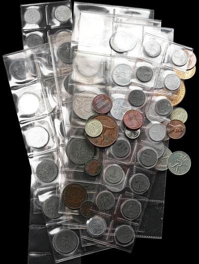 修遠堂世界钱币第九十五期 - 外国现代币一组108枚 主要是丹麦 含有少量美国，冈比亚，澳大利亚，瑞典