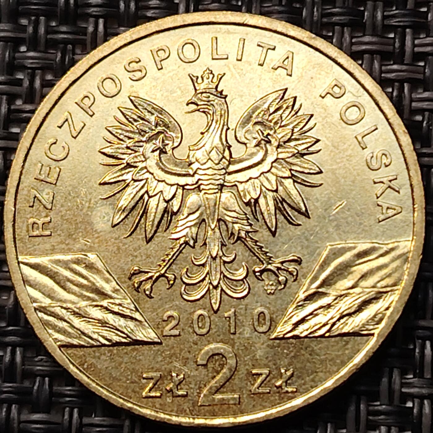 布加迪🐬～世界钱币(上海)🌾第 262 期 /  各国套币和散币 波兰🇵🇱 2010年 2兹罗提纪念币 蝙蝠图案