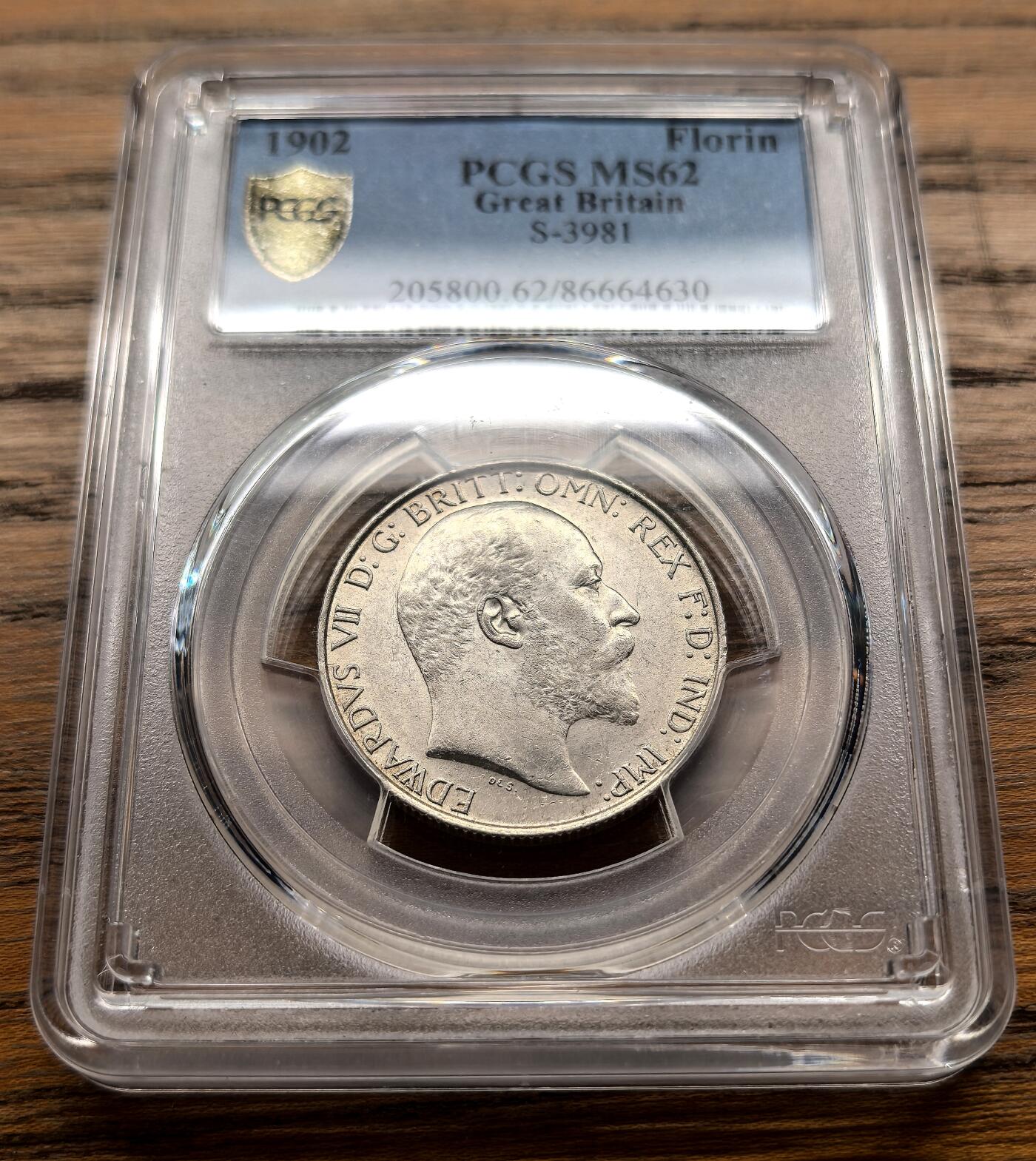 纫秋兰以为佩·凡希社微拍感恩专场 1902英国海神佛罗林银币PCGS-MS62