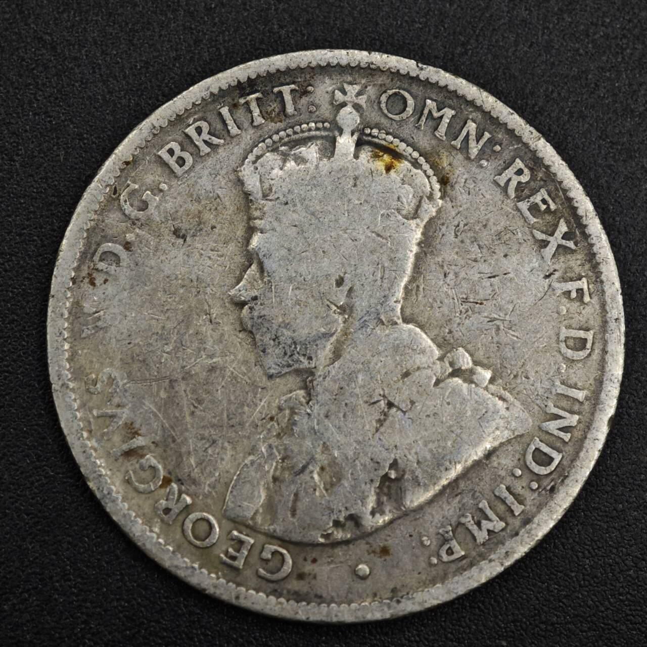 【淘币小摊】限时拍第八百一十二拍  小银币场  满百包邮可预留两周  周一统一发货  澳大利亚1914年乔治五世弗洛林银币