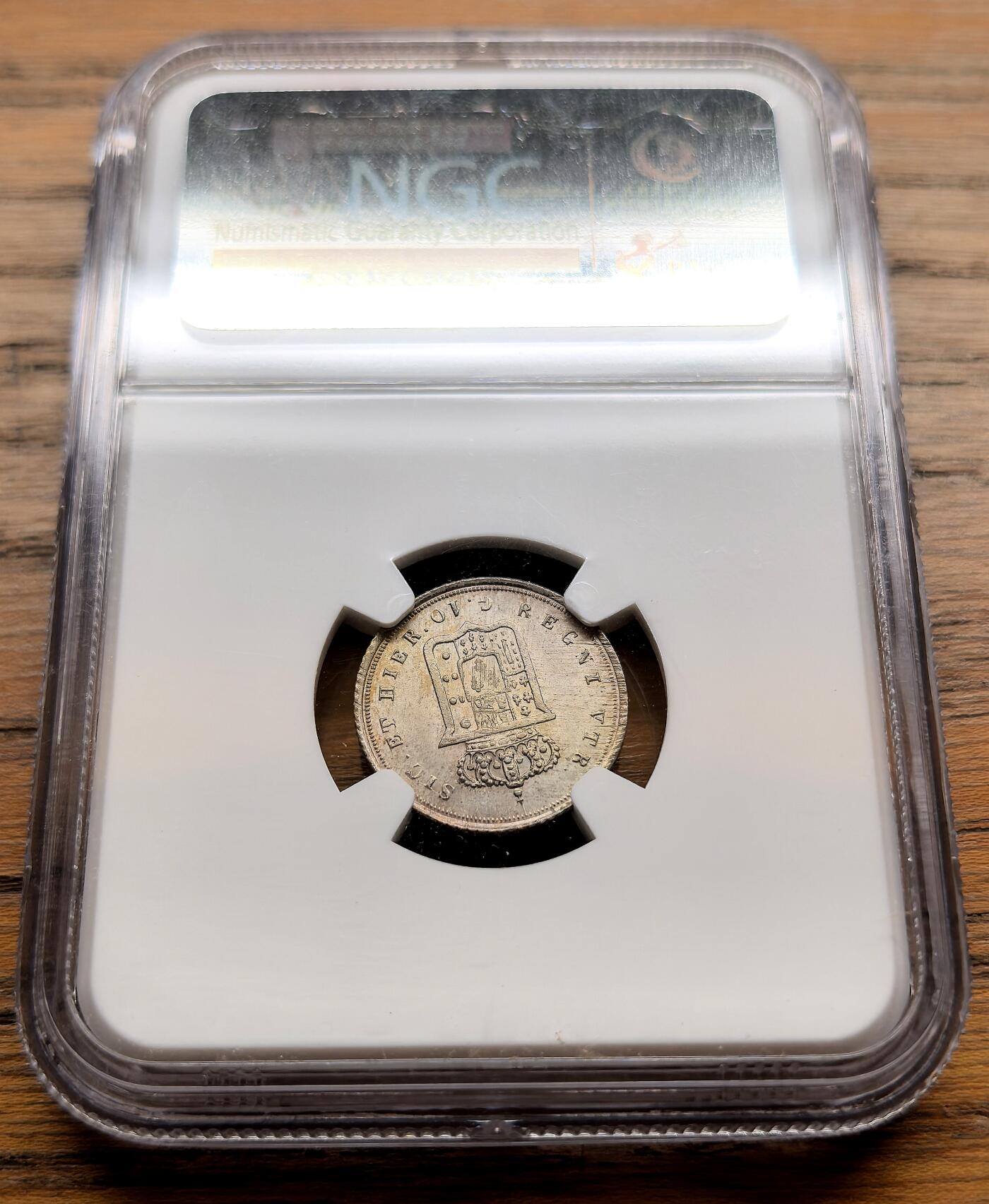 纫秋兰以为佩·凡希社微拍感恩专场 1841意大利那不勒斯与西西里10G银币NGC-MS63