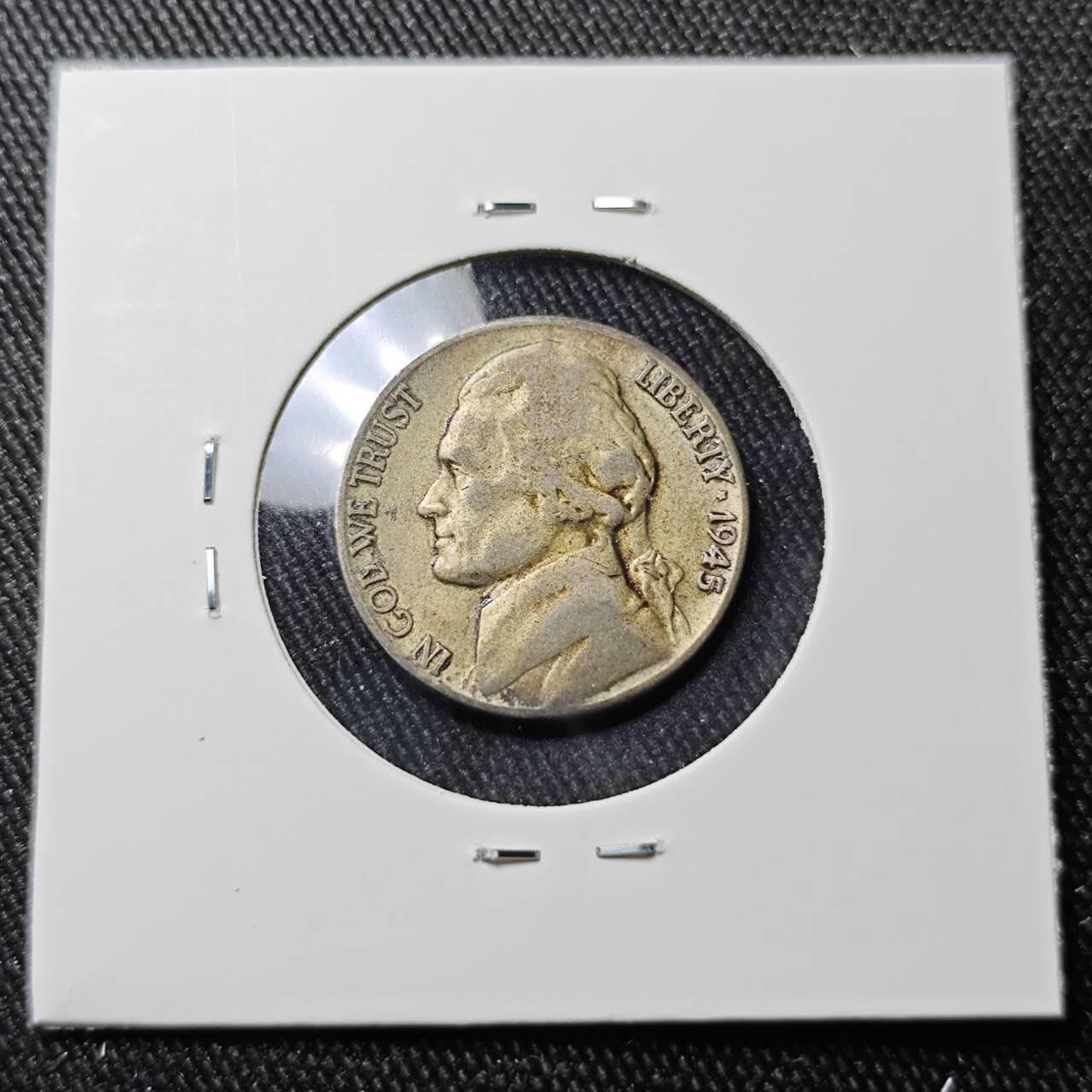 KK钱币收藏小铺 （套币 好品/批量散币 银币）专场  2月预留时间 周末发货  1945美国5分银币 S厂