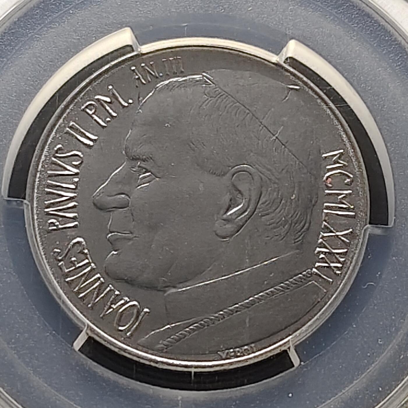 【全场包邮】纯粹捡漏拍483场（免费代拍第20场） 【收藏级】梵蒂冈1987年100里拉-PCGS MS67