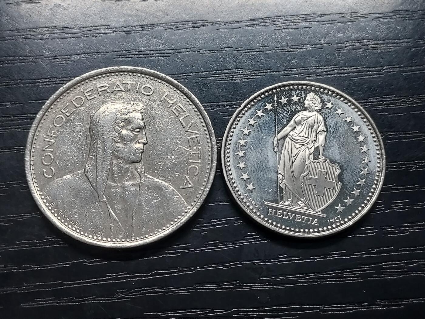 博彦收藏   12月3日 8点 钱币专场 法国。2和5法郎硬币2枚 流通好品